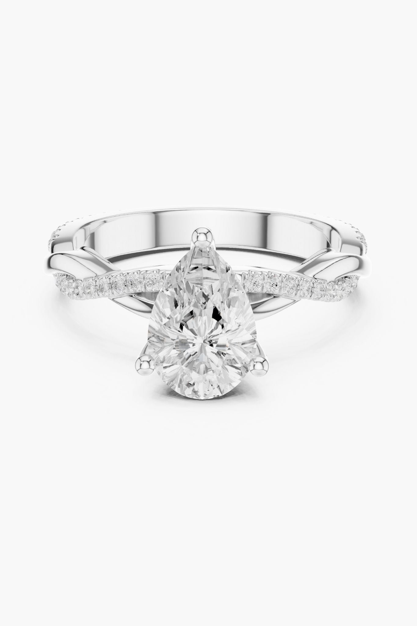 2ct Muse Pear Solitaire Ring