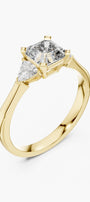 1ct Trinity Asscher Ring