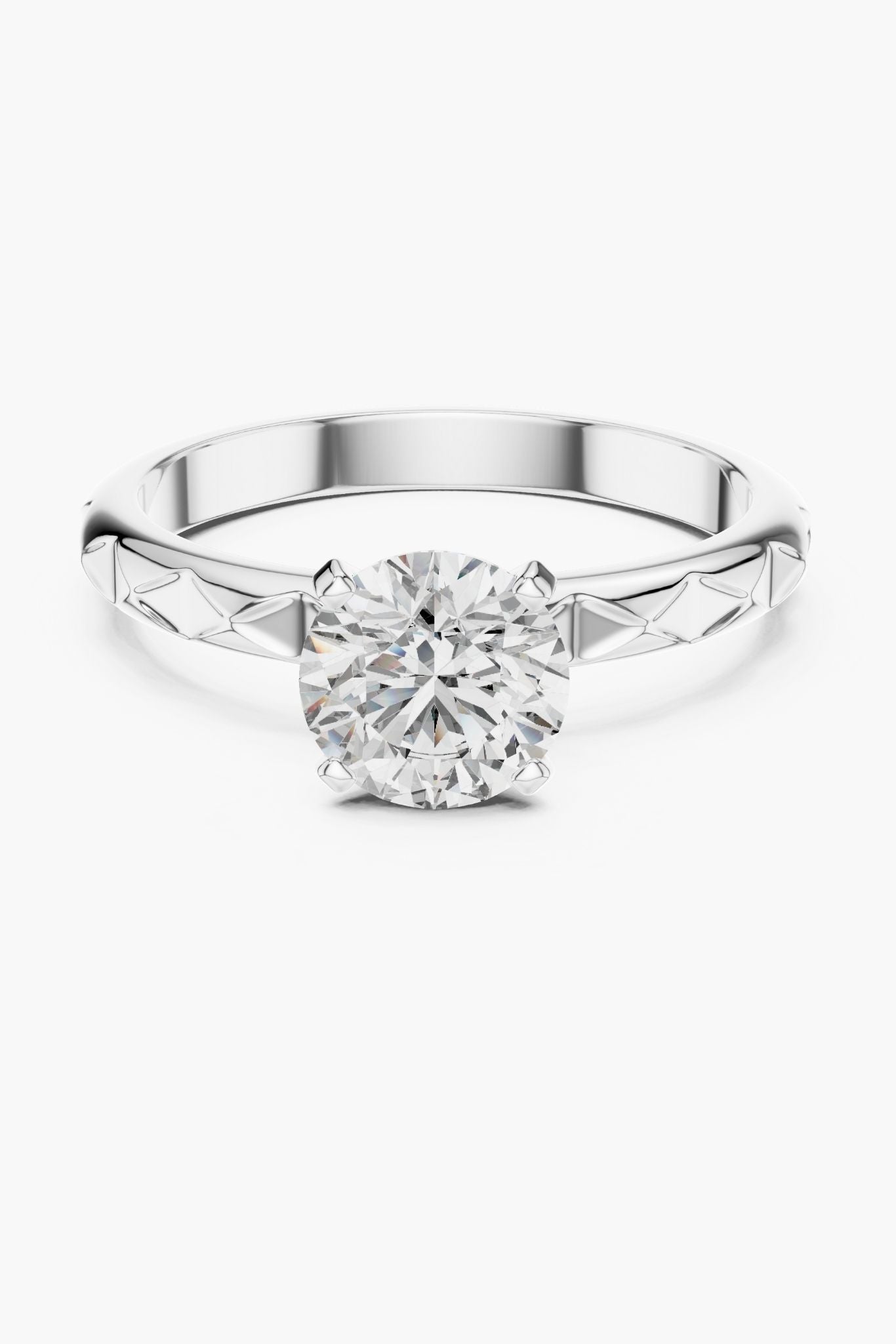 1ct Sculpted Facet Ring