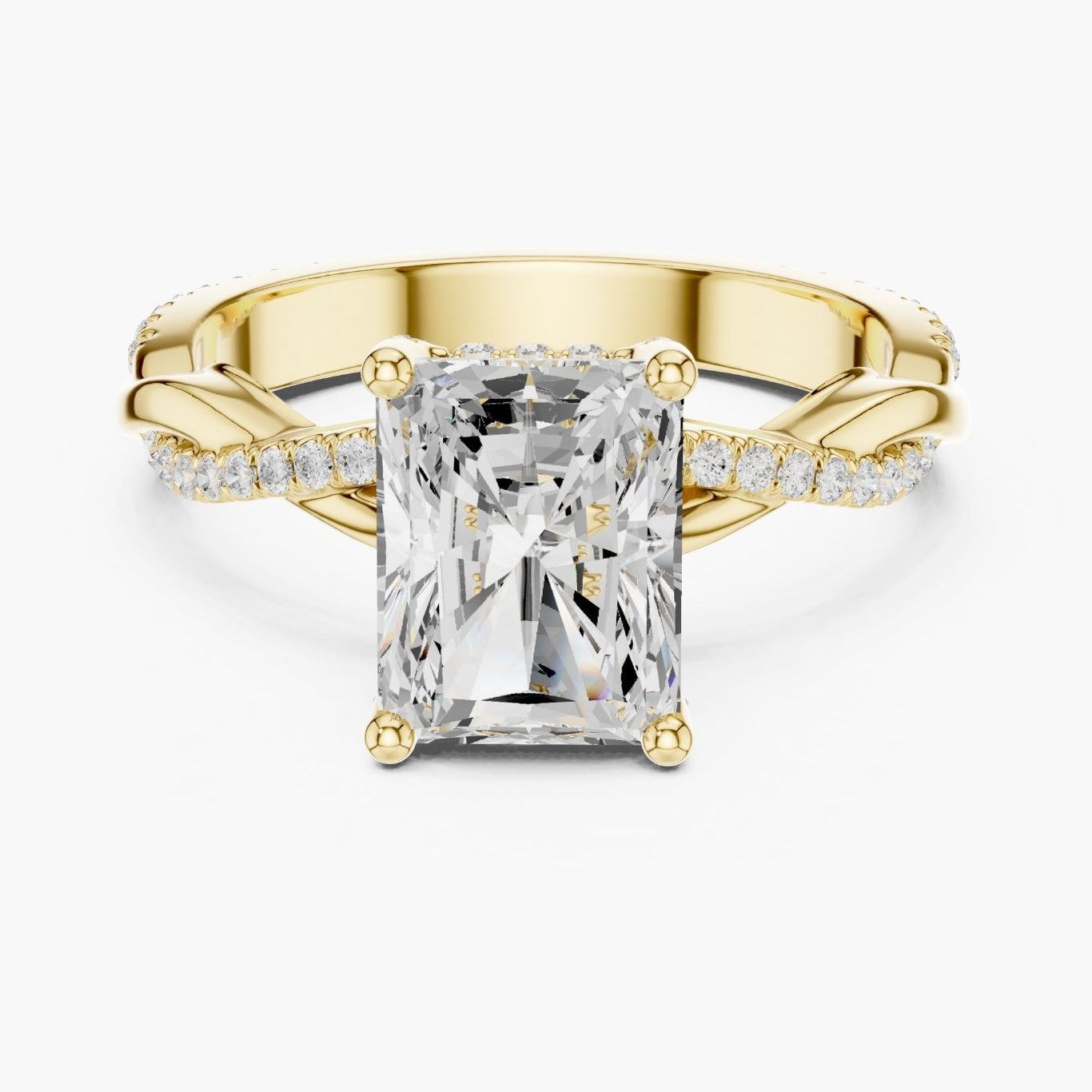 2ct Glowline Radiant Solitaire Ring