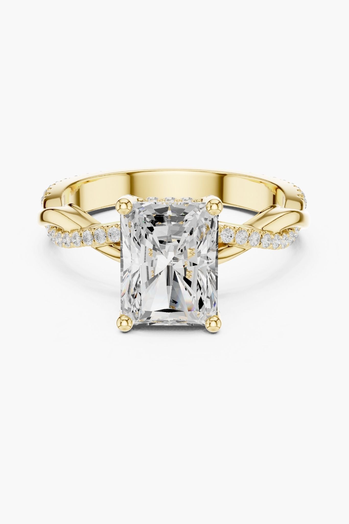 2ct Glowline Radiant Solitaire Ring