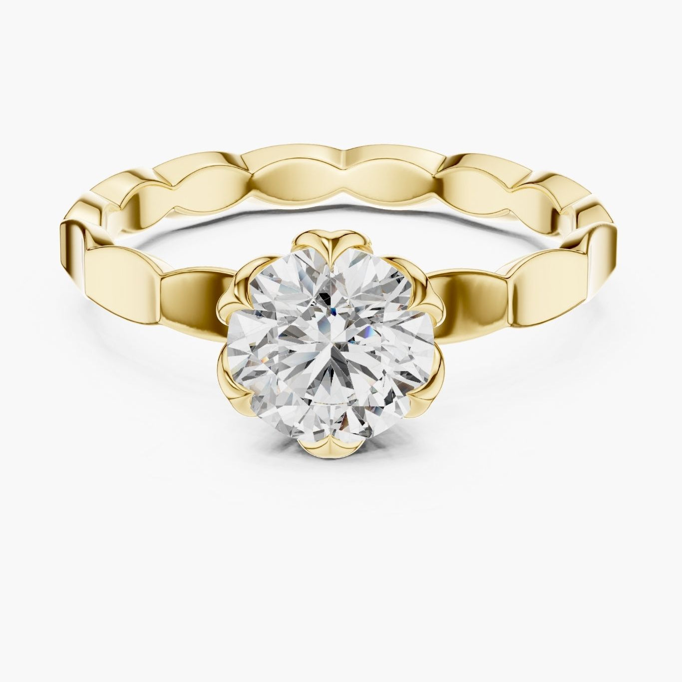 1ct Sculpted Solitaire Ring