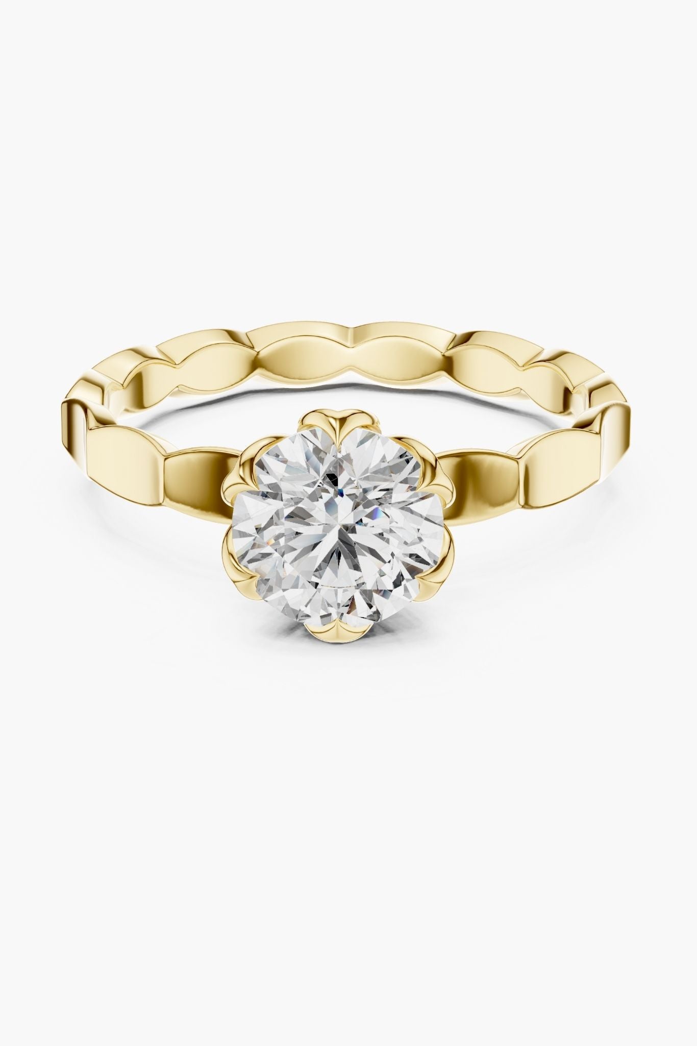 1ct Sculpted Solitaire Ring