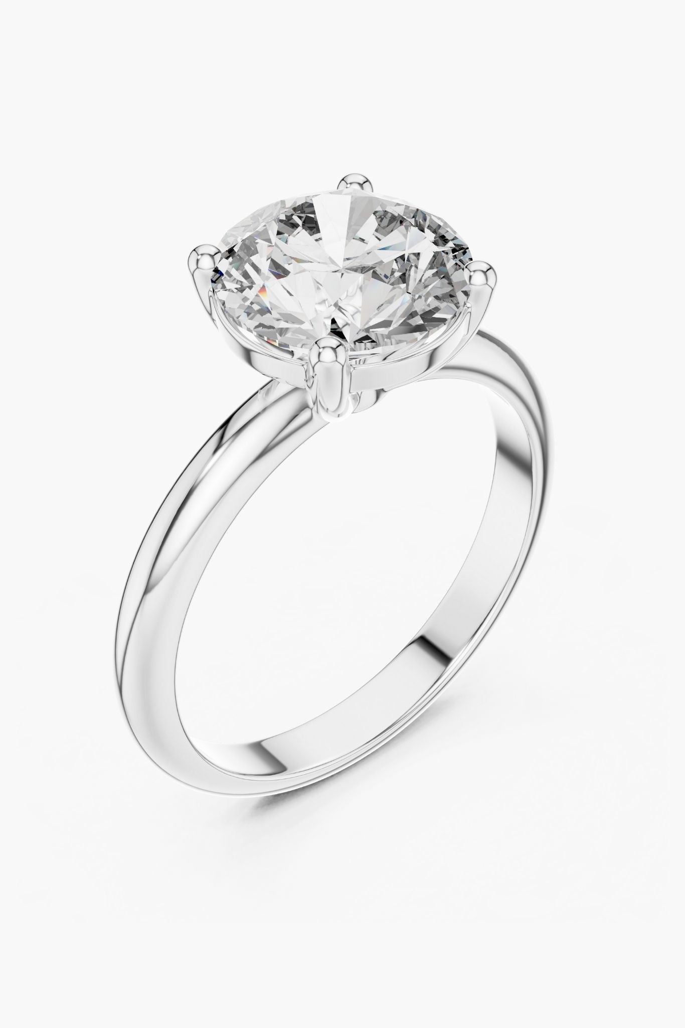 2.5 CT Classic Round Solitaire Ring