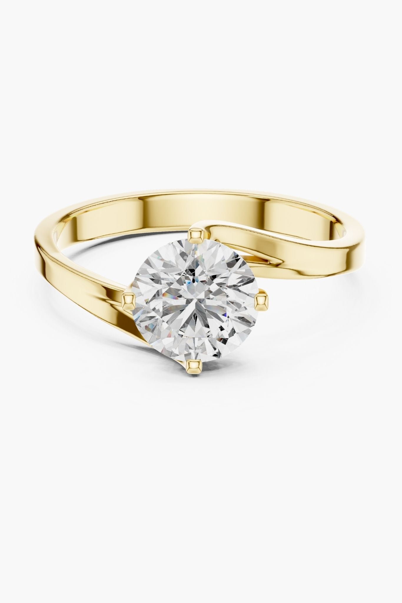 1ct Arc Solitaire Ring