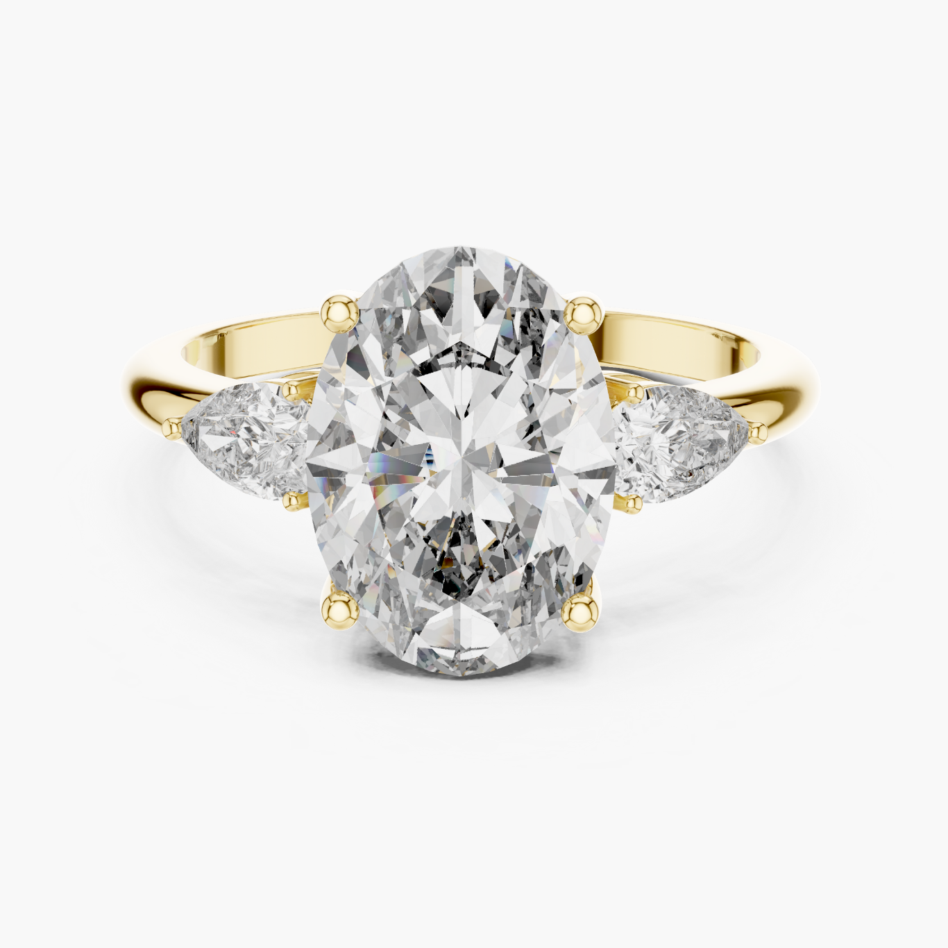 3ct Seren Oval Pear Diamond Ring
