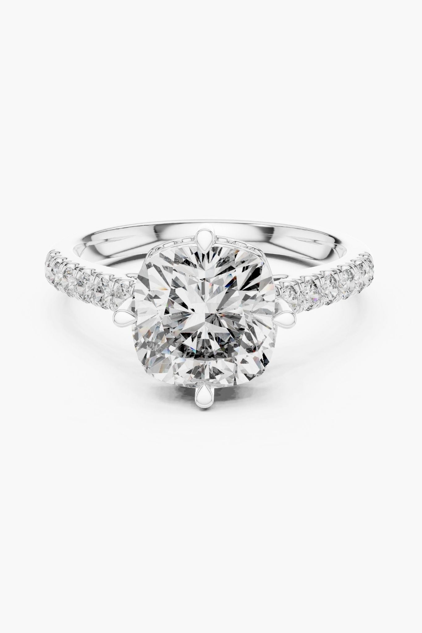3.5ct Orbit Cushion Halo Ring