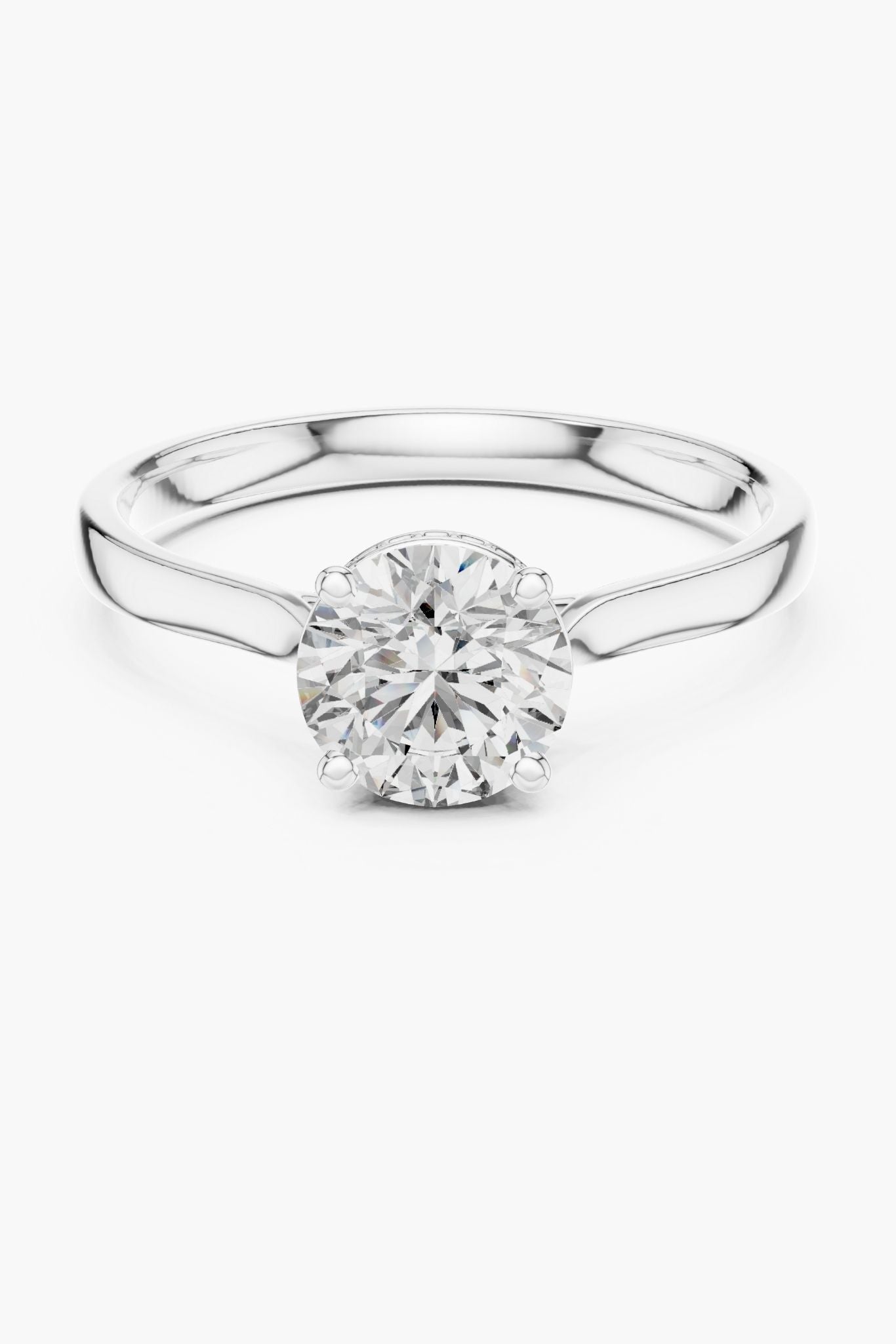 Elysian 1ct Round Hidden Halo Ring