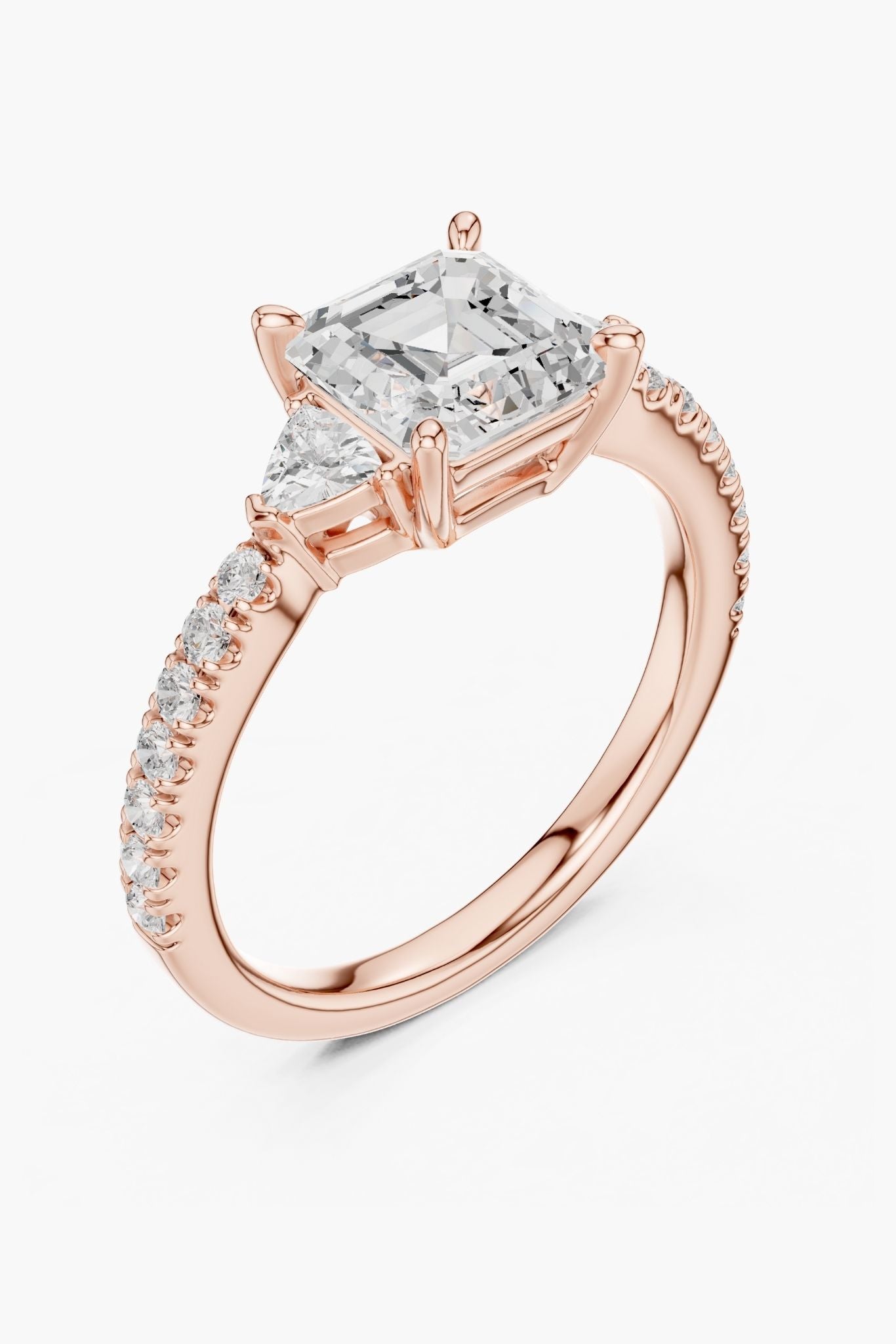 1.5ct Trinity Asscher Diamond Ring