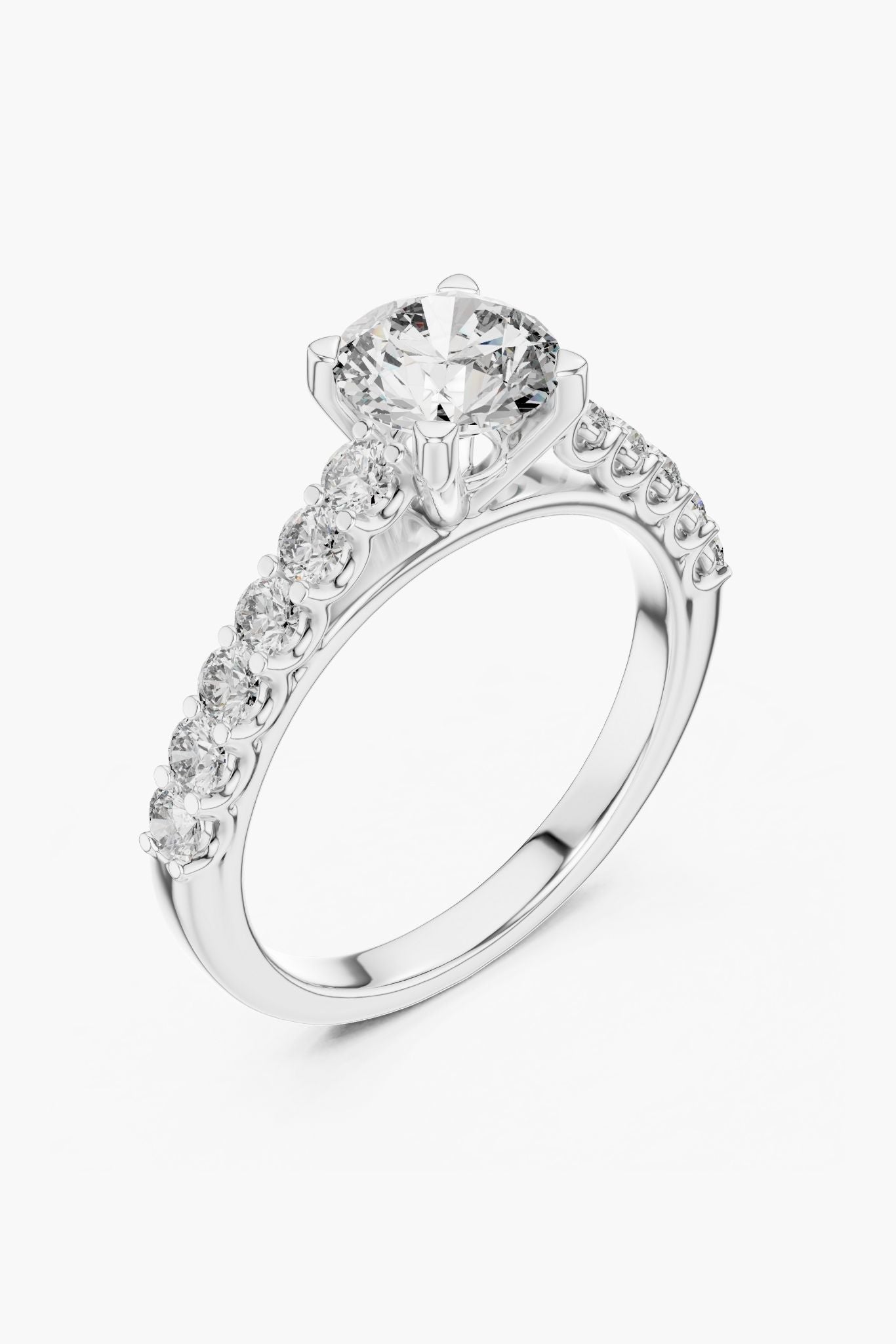 1ct Round Diamond Band Ring