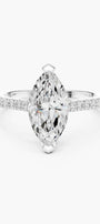 Marquise 2ct Pave Solitaire Ring