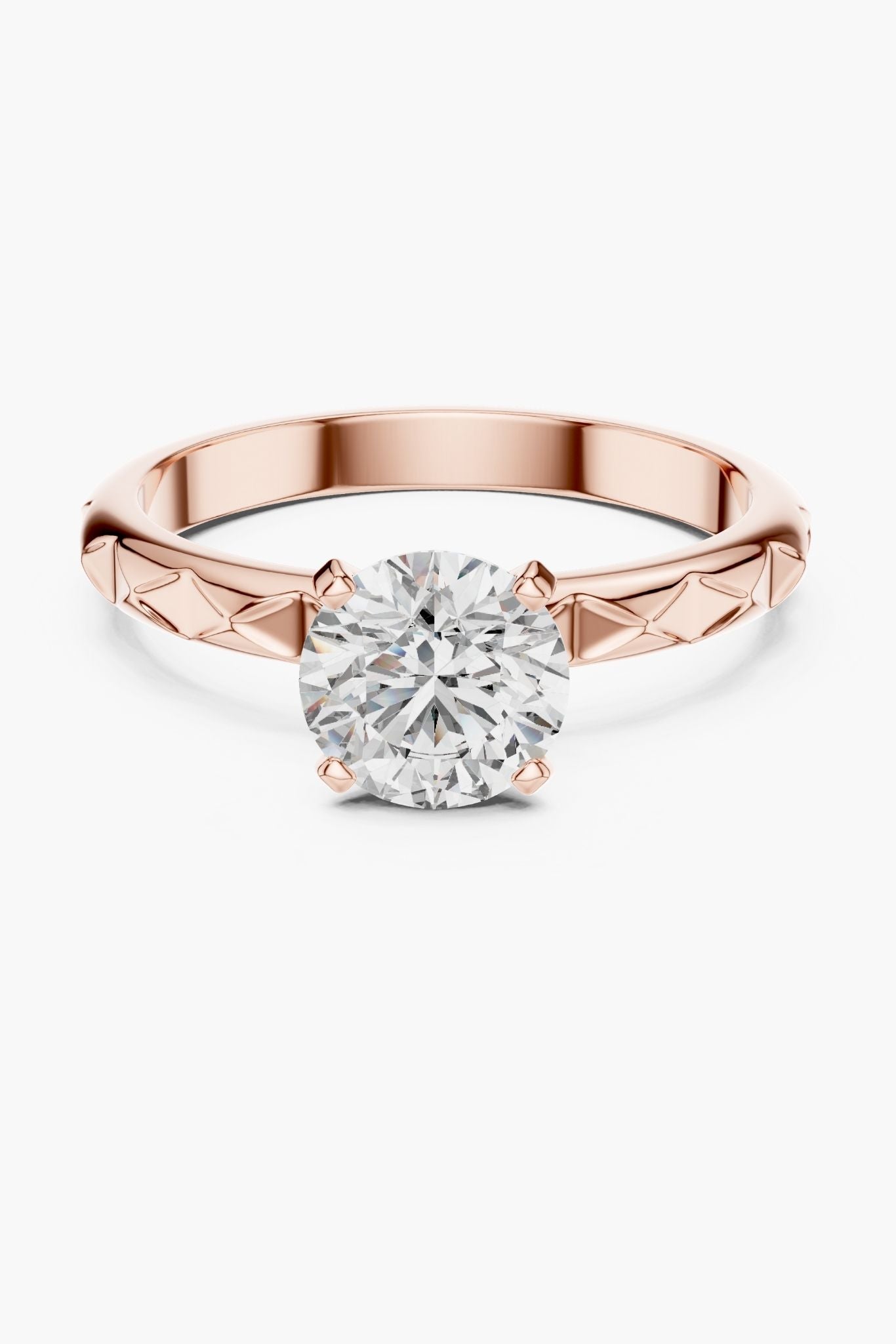 1ct Sculpted Facet Ring