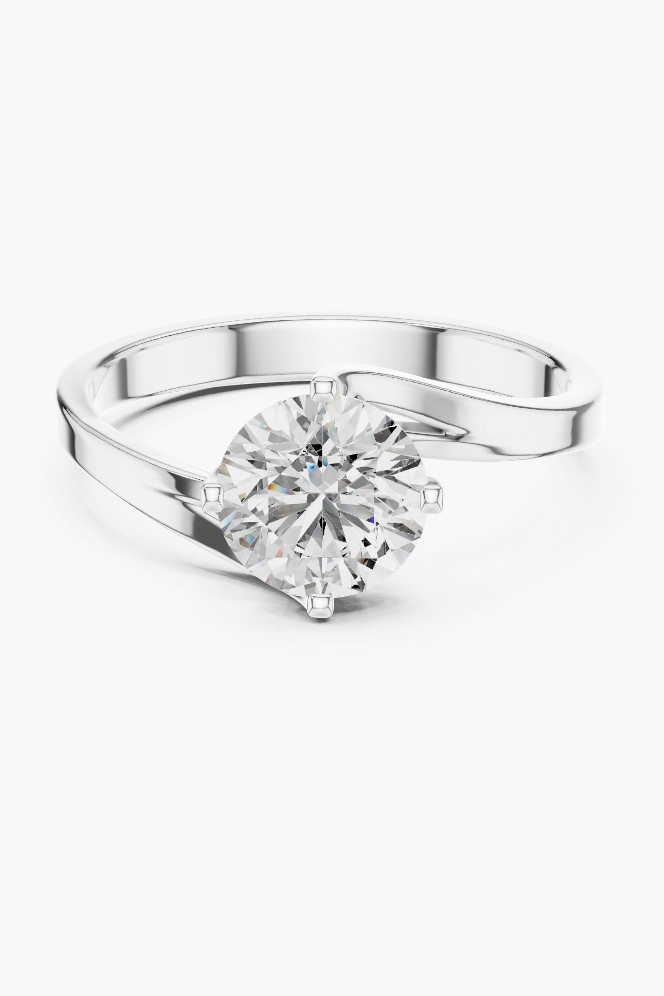1ct Arc Solitaire Ring