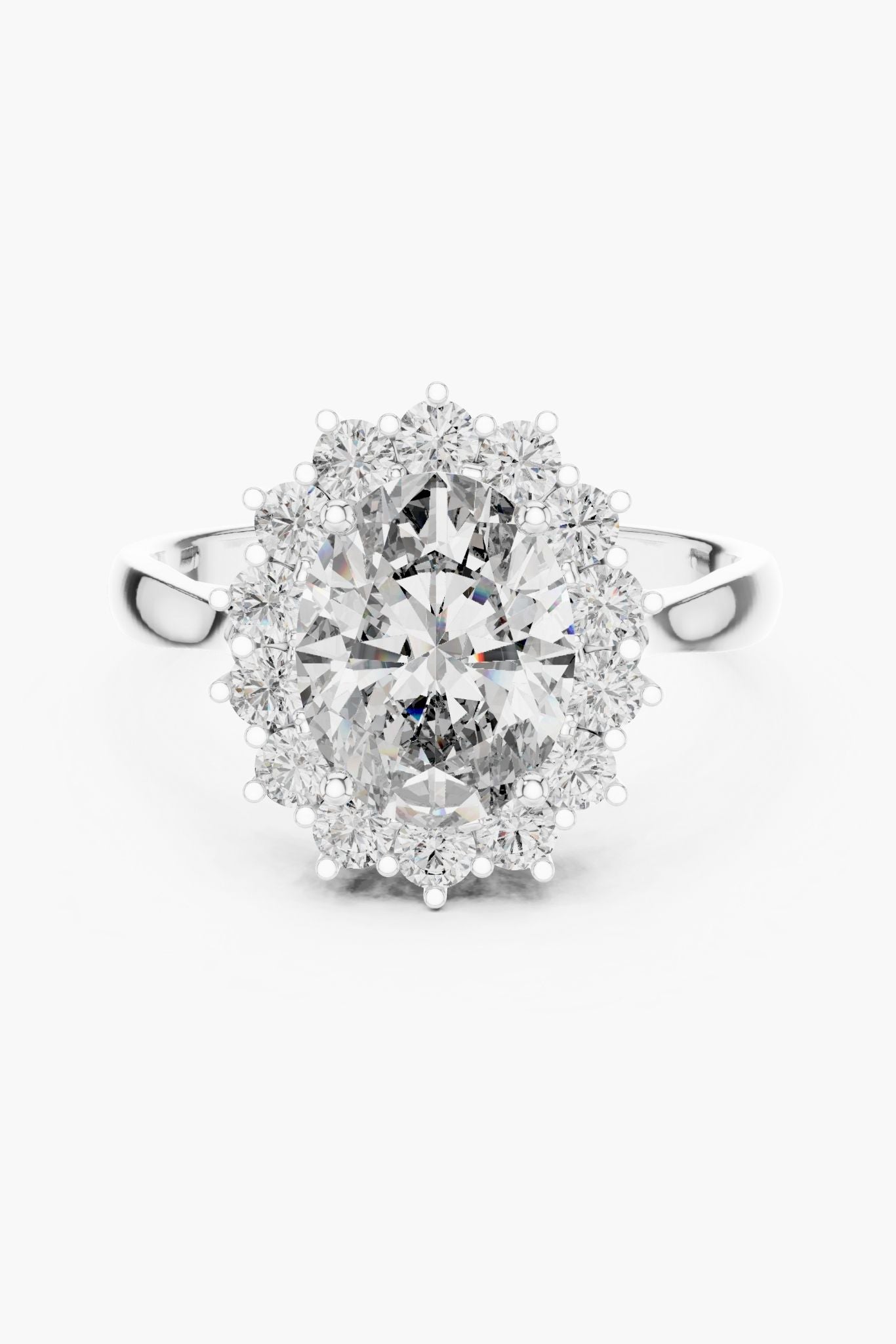 2.5ct Oval Bel Fiore Diamond Ring