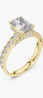 1.5 ct Emerald Hidden Halo Engagement Ring