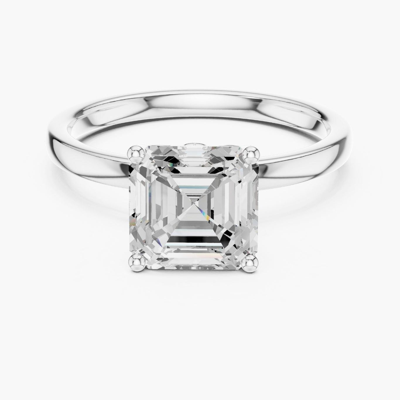 2ct Asscher Diamond Ring