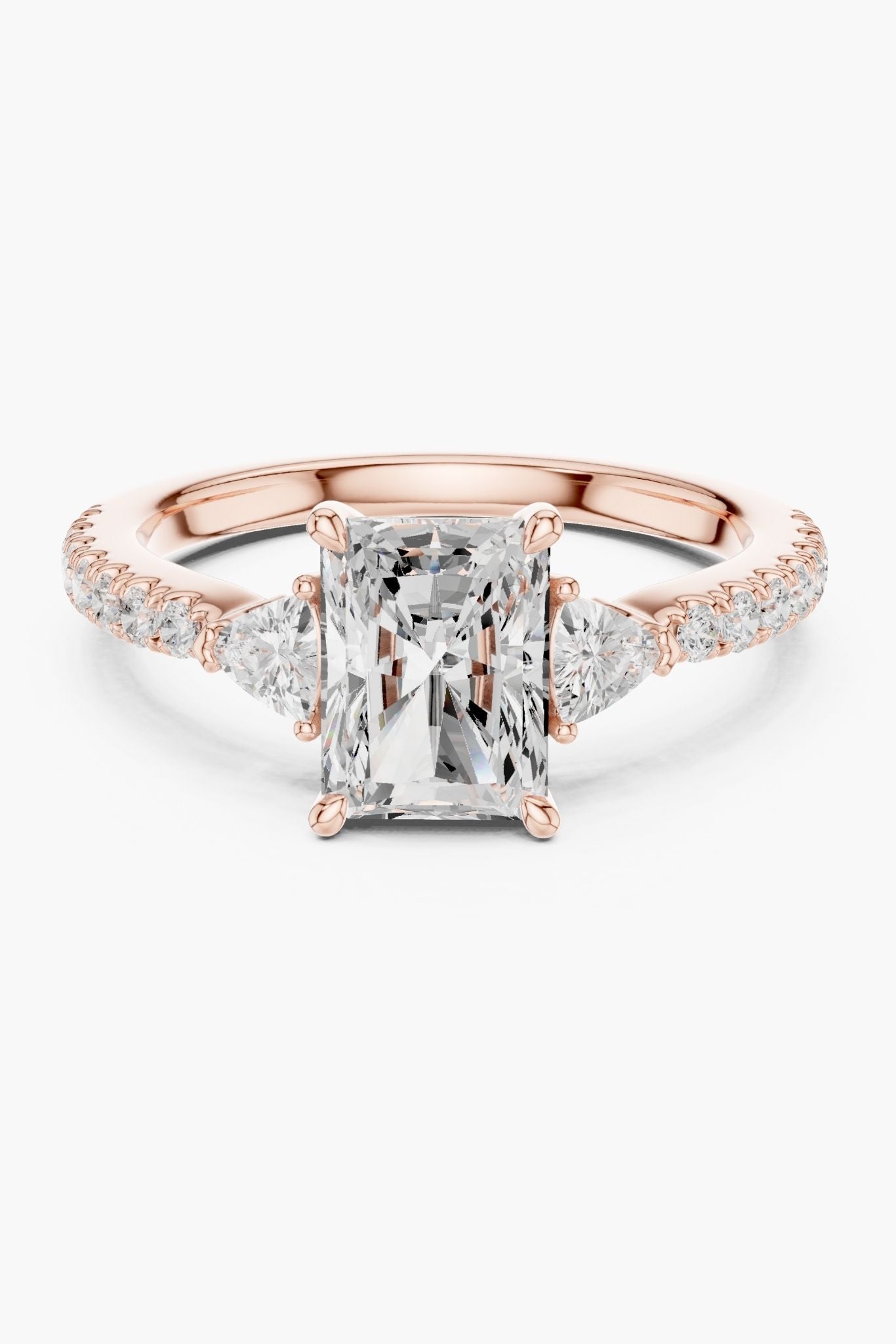 1.5ct Trinity Radiant Diamond Ring