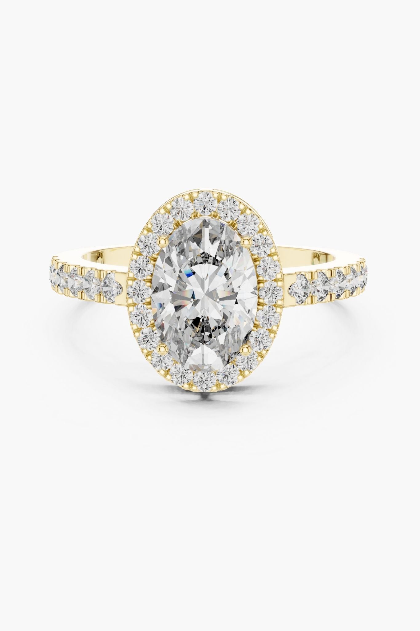 1.50ct Oval Halo Solitaire Ring
