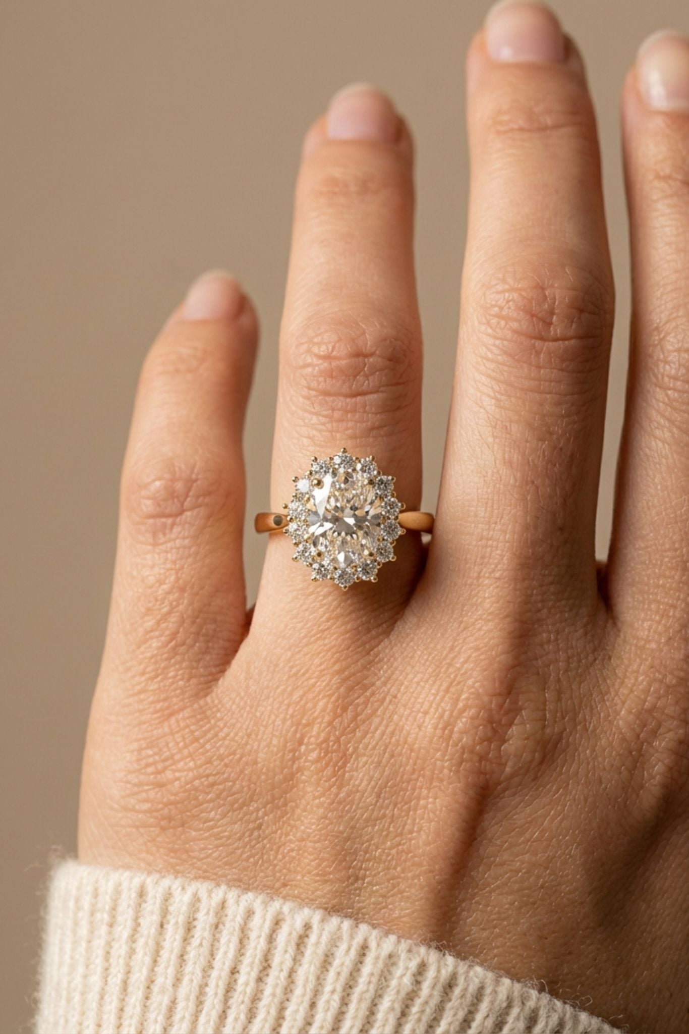 2.5ct Oval Bel Fiore Diamond Ring