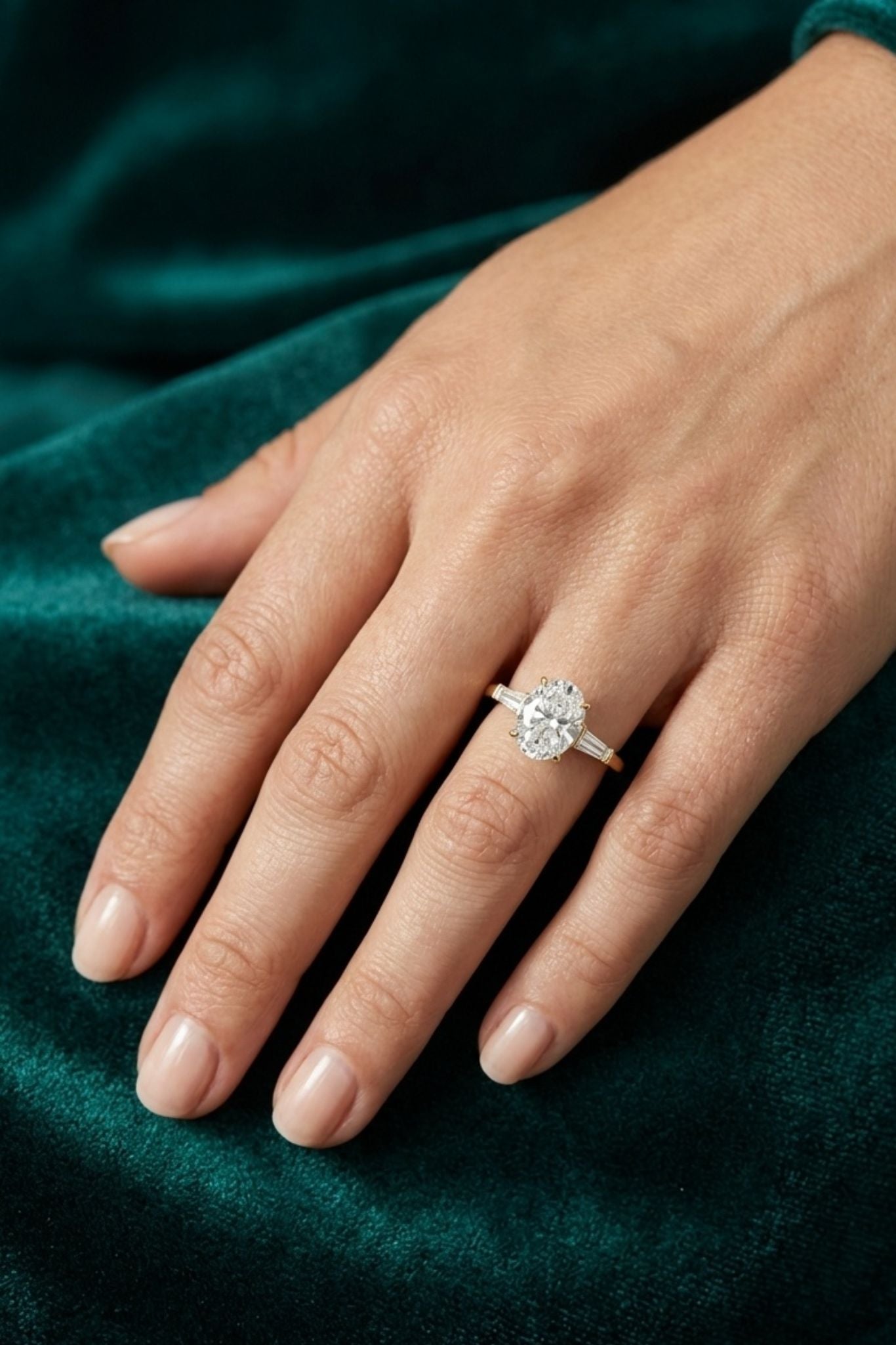 1.5ct Oval Three-Stone Ring