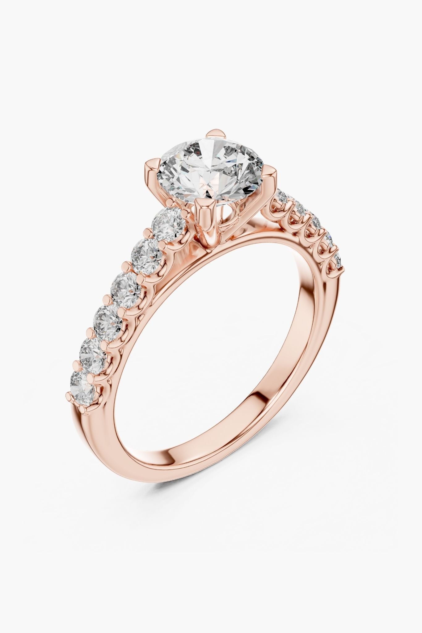 1ct Round Diamond Band Ring